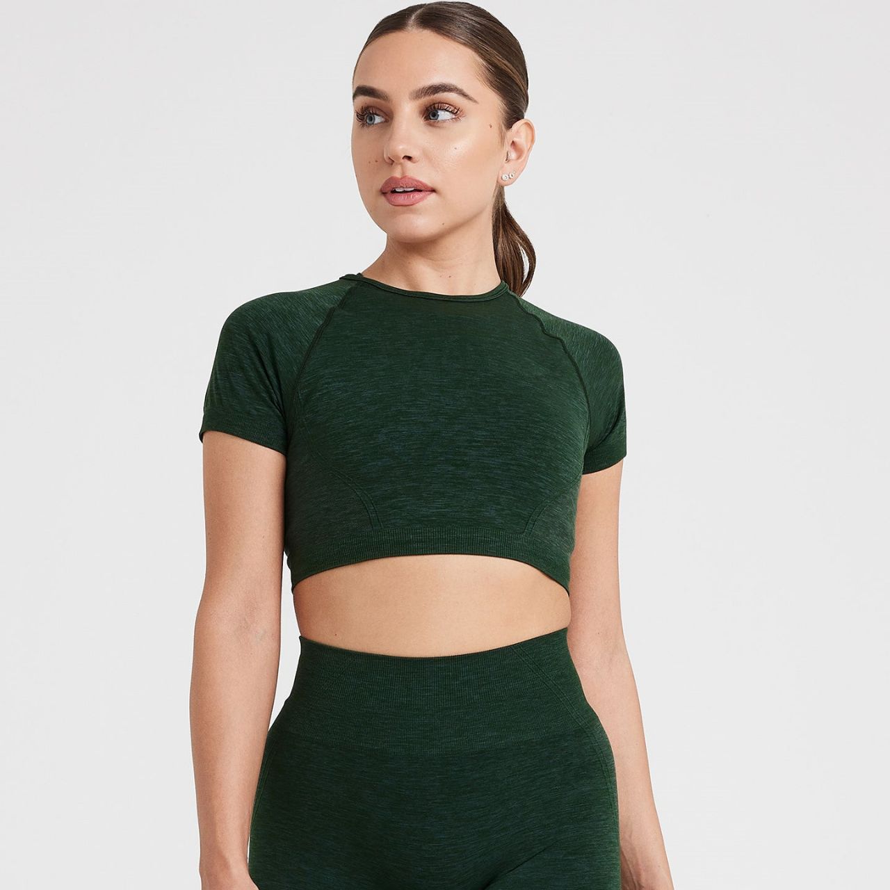 Side Triangle Jacquard Seamless Yoga Top